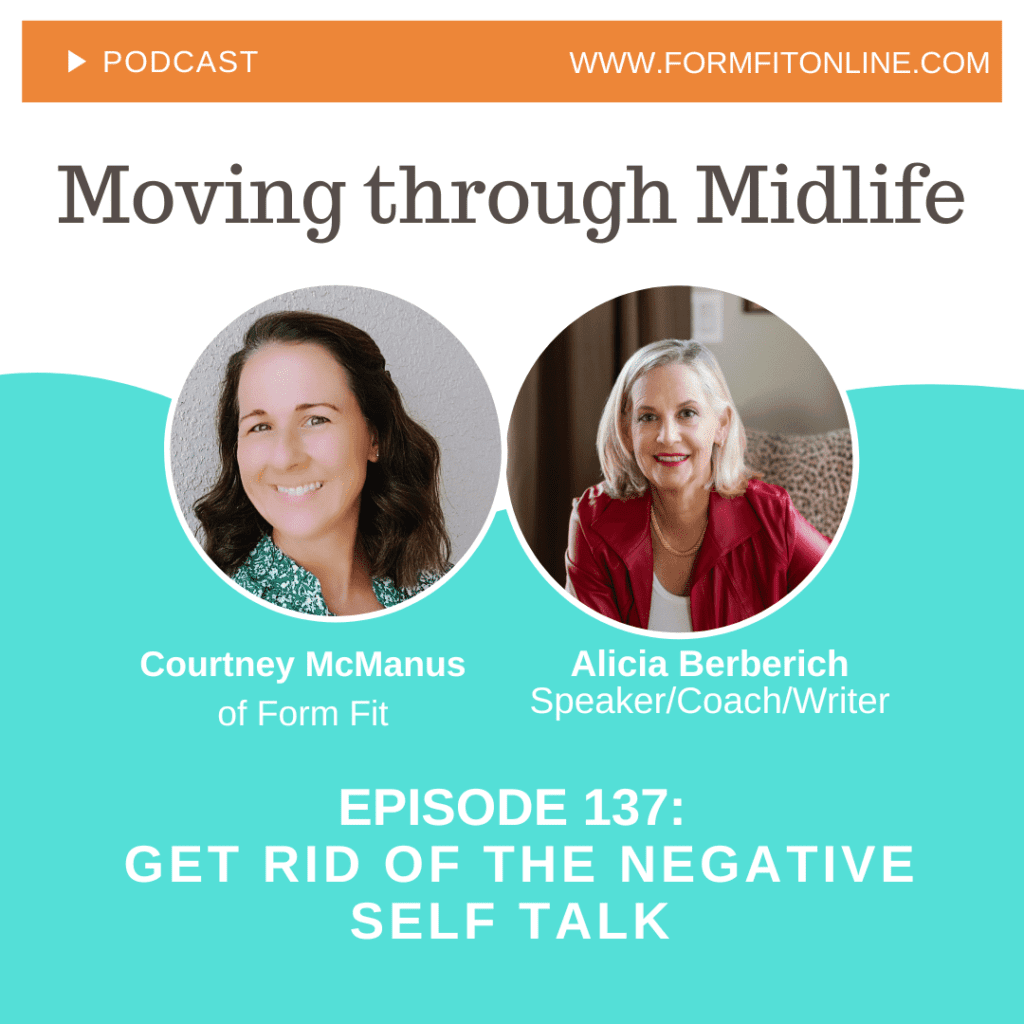 get rid of the negative self talk, podcast episode with picture of host and guest